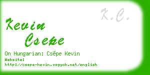 kevin csepe business card